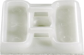 Öntapadós kábelrögzítő 4-szeres befűzés, fekete, TRU COMPONENTS 1593047 TC-HCR103203