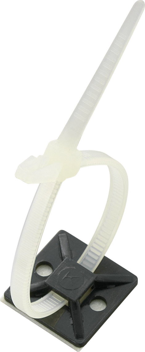 Öntapadós kábelrögzítő 4-szeres befűzés, fekete, TRU COMPONENTS 1593047 TC-HCR103203 2. kép