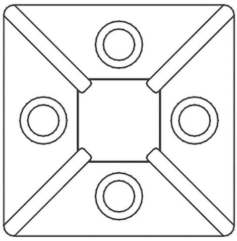 Öntapadós kábelrögzítő 4-szeres befűzés, átlátszó, TRU COMPONENTS 1593050 TC-HC3838203 3. kép