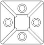 Öntapadós kábelrögzítő 4-szeres befűzés, átlátszó, TRU COMPONENTS 1593050 TC-HC3838203 3. bélyegkép