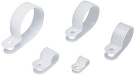 Kábelrögzítő bilincs, csavaros, fehér, TRU COMPONENTS 1593067 TC-UC4203