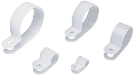Kábelrögzítő bilincs, csavaros, fehér, TRU COMPONENTS 1593067 TC-UC4203