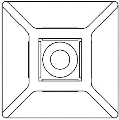Öntapadós kábelrögzítő 4-szeres befűzés, átlátszó, TRU COMPONENTS 1593036 TC-HC25203 3. kép
