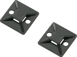 Öntapadós kábelrögzítő 4-szeres befűzés, fekete, TRU COMPONENTS 1593039 TC-HCR26R203
