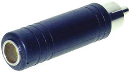 Jack adapter, RCA dugó - 6,35 mm-es jack aljzat, mono, 2 pól., TRU COMPONENTS