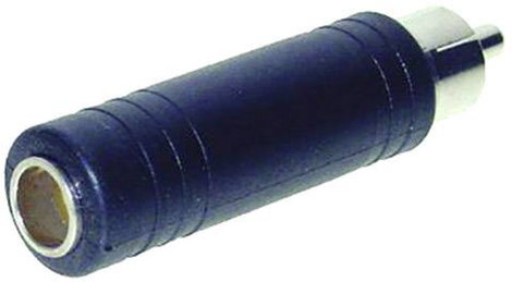 Jack adapter, RCA dugó - 6,35 mm-es jack aljzat, mono, 2 pól., TRU COMPONENTS