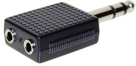 Jack adapter, 6,35 mm-es jack dugó - 3,5 mm-es jack aljzat, sztereo, 3 pól., TRU COMPONENTS