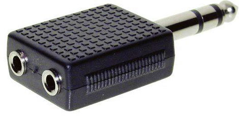Jack adapter, 6,35 mm-es jack dugó - 3,5 mm-es jack aljzat, sztereo, 3 pól., TRU COMPONENTS