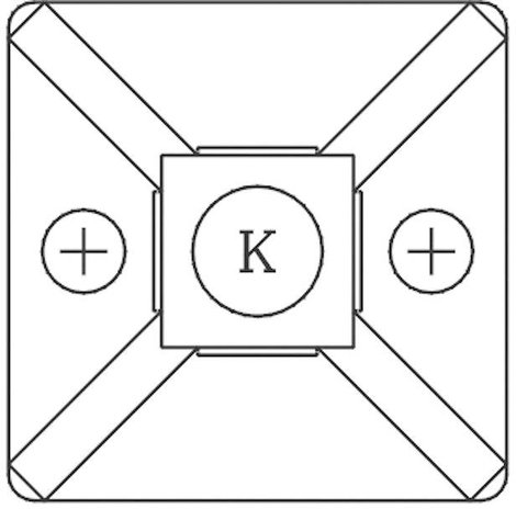 Öntapadós kábelrögzítő 4-szeres befűzés, átlátszó, TRU COMPONENTS 1593042 TC-HC101S203 3. kép