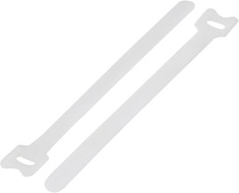 Tépőzáras kábelkötegelő, bolyhos és horgos fél 125 mm x 12 mm, fehér, TRU COMPONENTS TC-MGT-125WE203