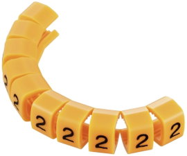 Kábeljelölő klipsz, jelölés: 2, 4 - 5,1 mm 1593424 TC-MB2/2203