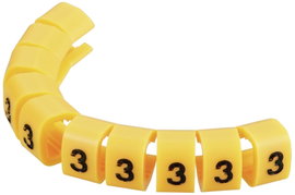 Kábeljelölő klipsz, jelölés: 3, 4 - 5,1 mm 1593425 TC-MB2/3203