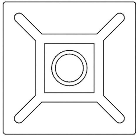 Öntapadós kábelrögzítő 4-szeres befűzés, átlátszó, TRU COMPONENTS 1593044 TC-HC102203 3. kép