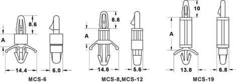 Paneltartó, poliamid, 11,5 mm, TRU COMPONENTS TC-MCS12203 2. kép