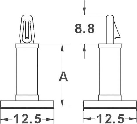 Öntapadós paneltartó, poliamid, 9,5 mm, TRU COMPONENTS TC-MMR9203 2. kép