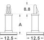 Öntapadós paneltartó, poliamid, 12,7 mm, TRU COMPONENTS TC-MMR13203 2. bélyegkép