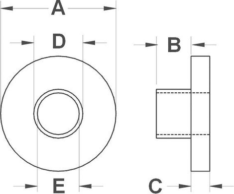 Szigetelő persely, külső átmérő: 6/3,5 mm, belső átmérő 2,9 mm, TRU COMPONENTS TC-TW63D203 2. kép