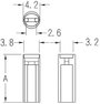LED távtartó 3 mm-es LED-hez, átlátszó, TRU COMPONENTS TC-LD3-6203 2. bélyegkép
