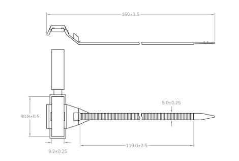 Feliratozható kábelkötegelő 30 x 9,2 mm, natúr, TRU COMPONENTS TC-PMT150203 2. kép