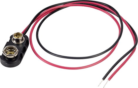 Elem érintkező klipsz 1 x 9V, 24,5 x 11,8 x 7,3 mm, TRU COMPONENTS 18-0097