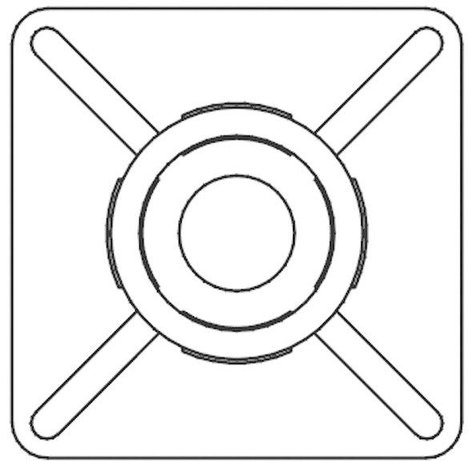 Öntapadós kábelrögzítő 4-szeres befűzés, fekete, TRU COMPONENTS 1593035 TC-HCR19R203 4. kép