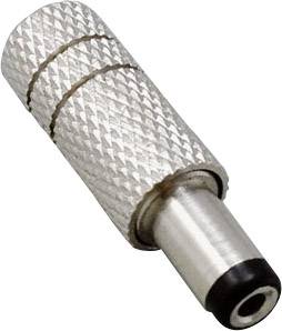 Kisfeszültségű csatlakozó dugó, egyenes 5,5 x 2,1 mm, TRU COMPONENTS