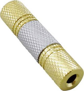 Jack adapter, 3,5 mm-es jack aljzat - 3,5 mm-es jack aljzat, sztereo, 3 pól., TRU COMPONENTS