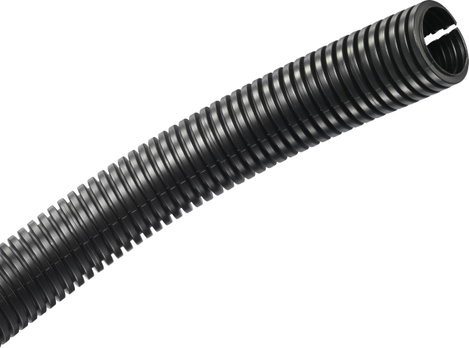 Kábelvédő gégecső 28 mm, fekete, TRU COMPONENTS TC-CRR28P203 méteráru
