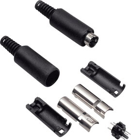 BKL Electronic 0204005 Miniatűr DIN kerek csatlakozó Dugó, egyenes Pólusszám: 7 Fekete 1 db