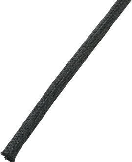 Hálós tömlő, önzáródó, PET, fekete, 6,4 mm, BS1000-FR2, TRU COMPONENTS méteráru