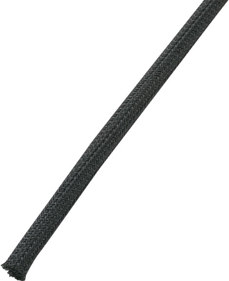 Hálós tömlő, önzáródó, PET, fekete, 6,4 mm, BS1000-FR2, TRU COMPONENTS méteráru