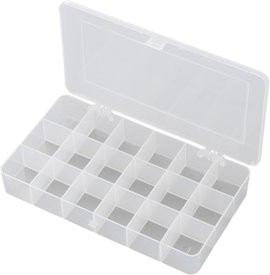 Üres szortimentáló doboz 18 rekeszes, TRU COMPONENTS