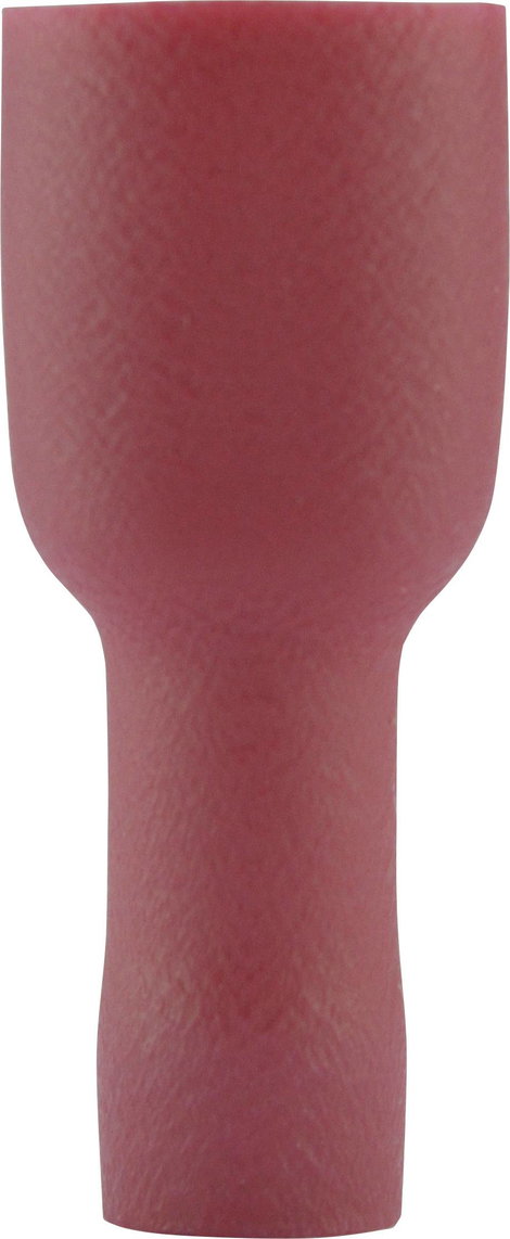 Lapos csúszósaru hüvely 4,8 x 0,8 mm, szigetelt, piros, Vogt Verbindungstechnik 396108S
