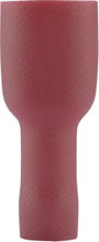 Lapos csúszósaru hüvely 4,8 x 0,8 mm, szigetelt, piros, Vogt Verbindungstechnik 396108S bélyegkép
