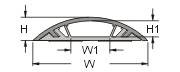 Kábelhíd 1000 x 28,8 x 74 mm, fehér, TRU COMPONENTS 2. kép