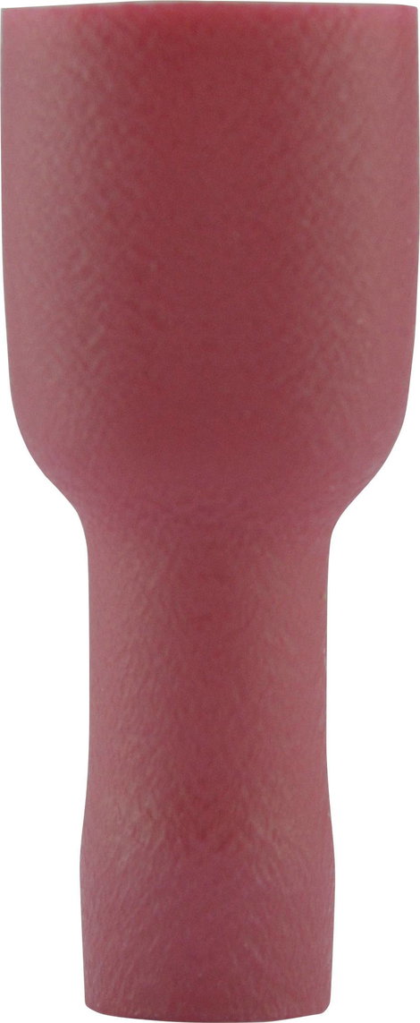 Lapos csúszósaru hüvely 6,3 x 0,8 mm, szigetelt, piros, Vogt Verbindungstechnik 3944S