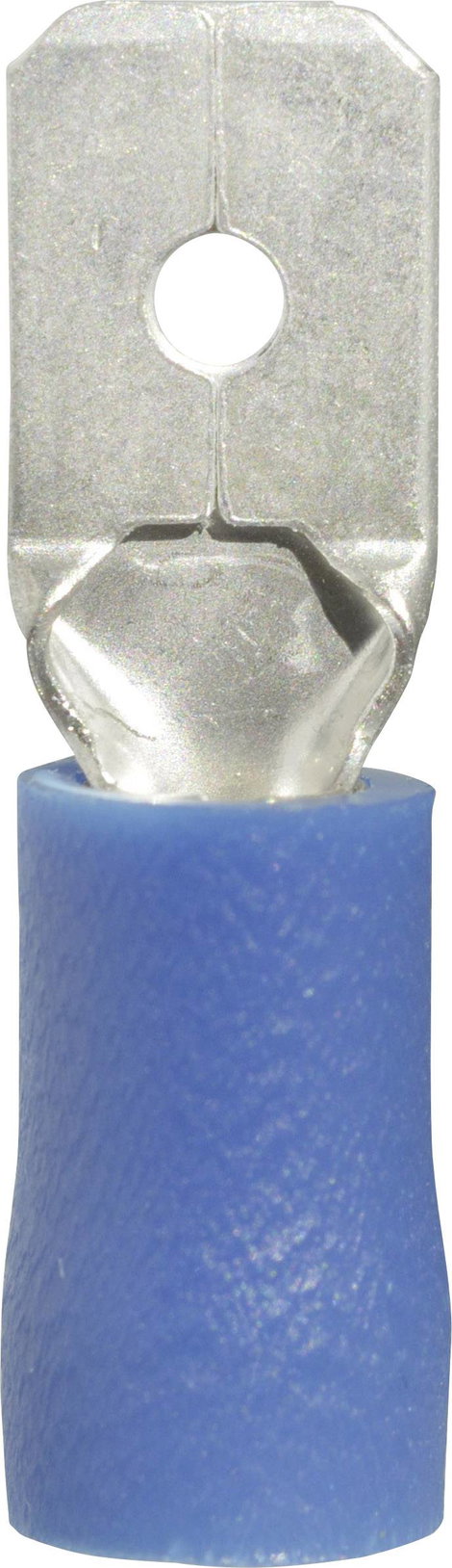 Szigetelt csúszósaru dugó 6,3 x 0,8 mm, kék, Vogt Verbindungstechnik 3911S
