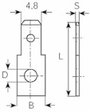 Csúszósaru hüvely4.8 X 0.8 mm 2. bélyegkép