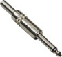 BKL Electronic 1107008 Jack csatlakozó, 6,35 mm Dugó, egyenes Pólusszám: 2 Mono Ezüst 1 db bélyegkép