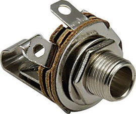 BKL Electronic előlapra szerelhető 6,35 mm mono jack aljzat, 1109001
