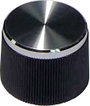 Forgatógomb 21/6 mm, fekete/ezüst, TRU COMPONENTS bélyegkép