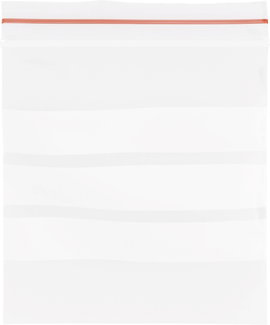 Simítózáras tasak feliratozó csíkkal, 80 x 120 mm, átlátszó, polietilén, TRU COMPONENTS