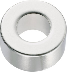 Tartós mágnes, gyűrű, N35 10 x 2 x 5 mm, TRU COMPONENTS