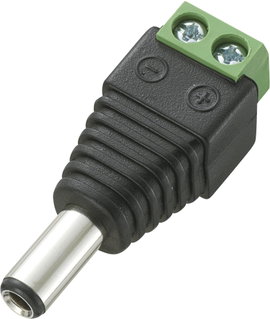 DC tápdugó 2,5 mm, csavaros csatlakozás, TRU COMPONENTS