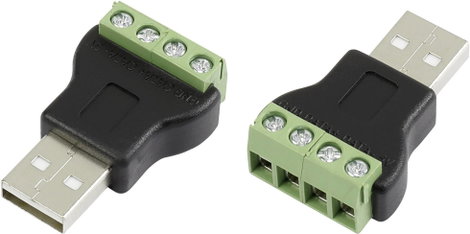 USB dugó A, csavaros csatlakozás, TRU COMPONENTS LT-USB4M