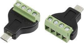 Mikro USB B dugó, csavaros csatlakozás, TRU COMPONENTS
