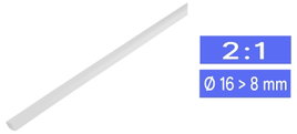 Zsugorcső ragasztó nélkül, fehér, 16,7 mm 2:1, TRU COMPONENTS 1225496 méteráru