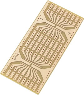 Nyák panel, keménypapír, 16 pól., 110 x 50 x 1,6 mm, Tru Components