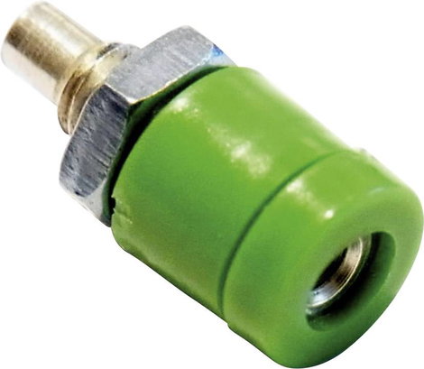 Schnepp BU 2400 Miniatűr laboratóriumi hüvely Alj, beépíthető, függőleges Tű átmérő: 2 mm Zöld 1 db