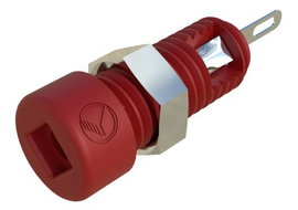 Banánhüvely 2mm 6A piros SKS Hirschmann 930308101